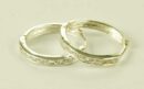 Silver Earring Hoop Clear D2cm