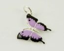 Pendant Silver Butterfly Purple