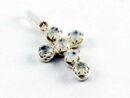 Pendant Silver Cross Moonstone