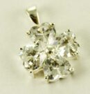 Silver Pendant Flower Clear