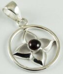 Pendant Silver Garnet Cab