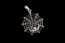 Pendant Silver Spider Web 29mm