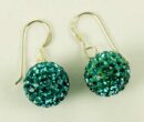 Silver Earring Drop Blue 12mm