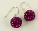 Silver Earring Drop Fusch 12mm
