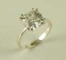 Ring Silver Square Clear CZ W10mm