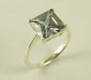 Ring Silver Square Lilac CZ W10.5mm