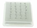 Nose Stud Silver Flower 20pcs