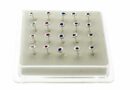 Nose Stud Silver Flower 20pcs