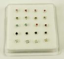 Nose Stud Silver Petals 20pcs