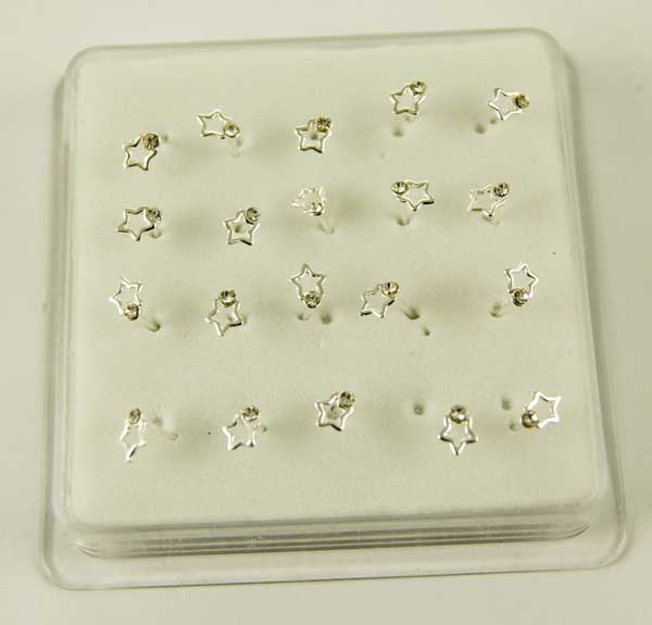 Nose Stud Silver Star 20pcs