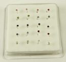 Nose Stud Silver Sunflower 20pcs