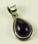 Silver Pendant Tear Drop Stone