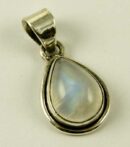 Silver Pendant Tear Drop Stone