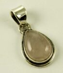 Silver Pendant Tear Drop Stone