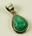Silver Pendant Tear Drop Stone