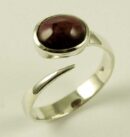 Silver Ring Garnet Oval