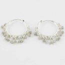 Silver Earring Stone Clear