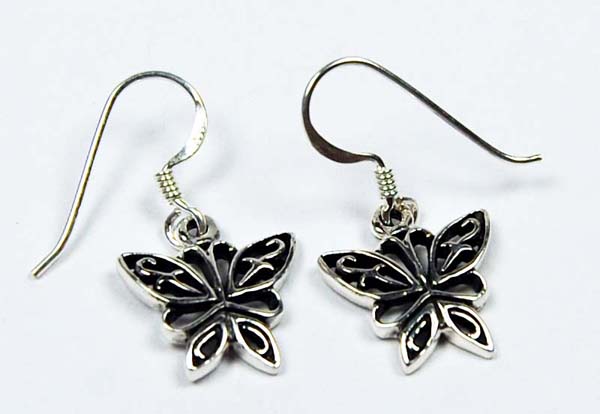 Earring Silver Butterfly