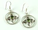 Earring Silver Peridot Cut