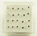 Nose Stud Silver Heart 20pcs