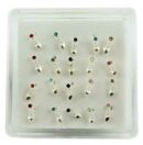 Nose Stud Silver Hearts 20pcs