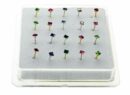 Nose Stud Silver 20pcs 2x2mm