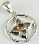 Pendant Silver Citrine Cut