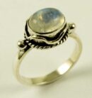 Silver Ring Moonstone Oval
