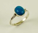 Ring Silver Turquoise Oval