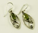 Silver Earring Oval Swirl