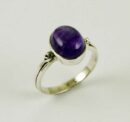 Ring Silver Amethyst Oval