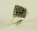 Ring Silver Diamond Shape 17mm
