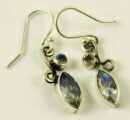 Silver Earring Oval Pointed