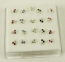 Nose Stud Silver Cherries 20pcs