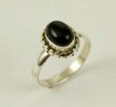 Ring Silver Onyx Oval Stone