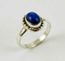 Ring Silver Lapis Oval Stone