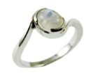 Silver Ring Moonstone Oval