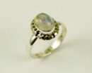 Ring Silver Moonstone Oval