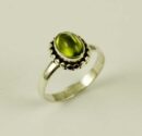 Ring Silver Peridot Oval