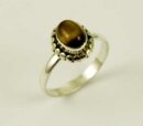 Ring Silver Tiger Eye Oval