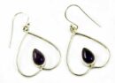 Silver Earring Heart Drop L3.4