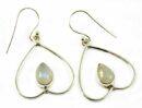 Silver Earring Heart Drop L3.4