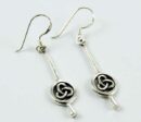 Earring Silver Celtic Circle Drop