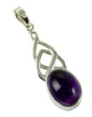 Silver Pendant Oval Stone