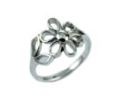 Ring Silver Flower Cut Petals