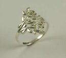 Ring Silver Leafy Design