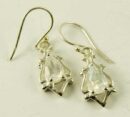 Silver Earring Moonstone Tear