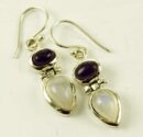 Silver Earring Oval Drop L3.3c
