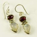 Silver Earring Oval Drop L3.3c