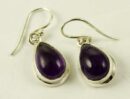 Silver Earring Tear Drop L2.5